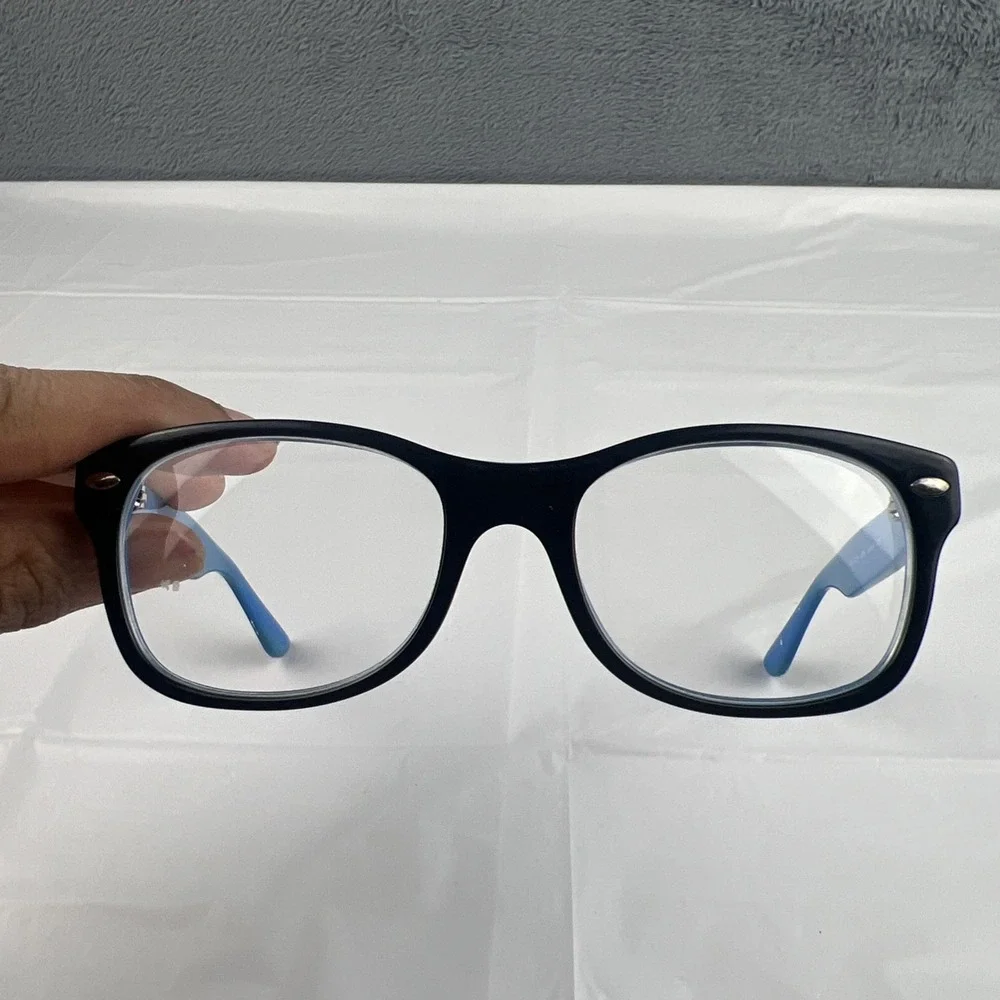 Ray-Ban Eyeglasses Youth RB 1528 3659 Black Blue Interior FRAMES ONLY 46-16-125